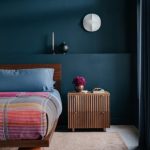 dark blue bedroom